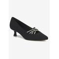 Extra Wide Width Women's Bonnie Pump by Ros Hommerson in Black Micro (Size 6 1/2 WW)