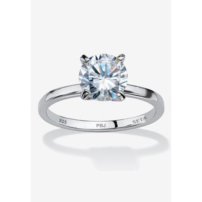 Women's 2 Tcw Round Cubic Zirconia Solitaire Ring ...