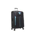 ATX Luggage Extra Large Suitcase Expandable Durable Lightweight Suitcases with 4 Dual Spinner Wheels and Built-in 3 Digit Combination Lock (Black/Blue, 32 Inches, 159 Liters)