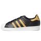 adidas Originals Mens Superstar Sneakers, Black/Magic Beige/White, 8