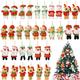 Liliful 32 Pcs 4.7 Inch Christmas Plush Ornaments Bulk Mini Stuffed Animals Dolls Tiny Bear Snowman Santa Elk Hanging Plush Toys for Christmas Tree Decors Stocking Stuffers Party Favors (Lovely)