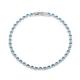 LJ Designs Aqua Swarovski Bracelet - Women's Silver Plated Diamante Bracelet Made From Blue Swarovski Crystals - 170mm - Presented in a Giftbox
