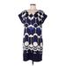 The Limited Casual Dress - Shift Scoop Neck Short sleeves: Blue Dresses - Women's Size Medium