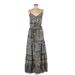Eight Sixty Casual Dress - Maxi: Gray Camo Dresses - Women's Size Medium