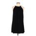 Green Envelope Casual Dress - Shift: Black Solid Dresses - Women's Size Medium