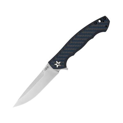 Zero Tolerance Large Sinkevich Fixed Blade Knife 4in CPM MagnaCut Stainless Steel Carbon Fiber/Titanium/Stonewash 0452BLUCF