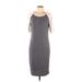 Lularoe Casual Dress - Sheath: Gray Color Block Dresses - Women's Size Large