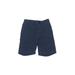 Lands' End Khaki Shorts: Blue Print Bottoms - Kids Boy's Size 4 - Dark Wash