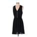 Express Cocktail Dress - A-Line: Black Solid Dresses - Women's Size 4