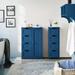 Longshore Tides Bhagwati Solid Wood Freestanding Bathroom Cabinet Solid Wood in Blue | 32 H x 22 W x 12 D in | Wayfair