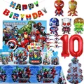 Décoration de ixd'Anniversaire Thème Smile Hero pour Garçon The Avengers Tasse Assiette