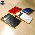 2022 Hot Sale Creative Slim Portable mini 10 digital Calculator Solar Energy Crystal Keyboard Dual