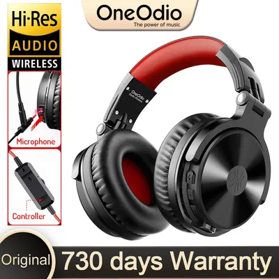 Oneodio Pro-M High-Fidelity-Funkkopfhörer, Stereo-Gaming-Headset mit Mikrofon, 110 Stunden Spielzeit, faltbare Bluetooth-Kopfhörer Image