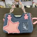 Spleißen Hit Farbe Handtasche Nische Design Kette Cowboy Handtasche Star American Retro Itabag Y2k