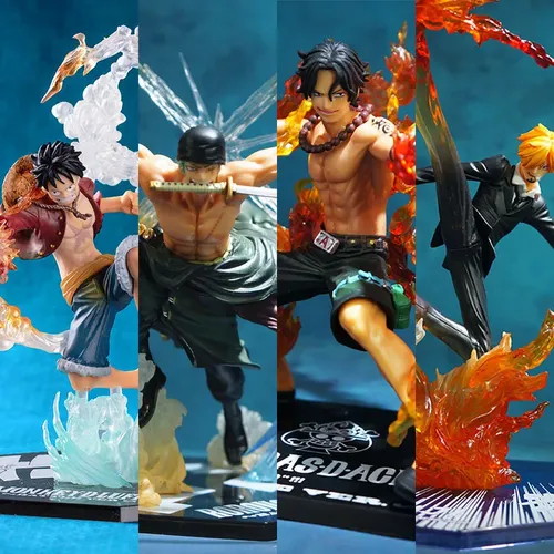 Ein Stück Anime Affe d Ruffy Roronoa Ass Vin smoke Sanji Action figuren Puppen PVC Modell Sammler