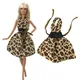 NK Offizielle 1 Pcs Mode Party Kleid Casual Wear Prinzessin Rock Leopard Print Kleidung für Barbie