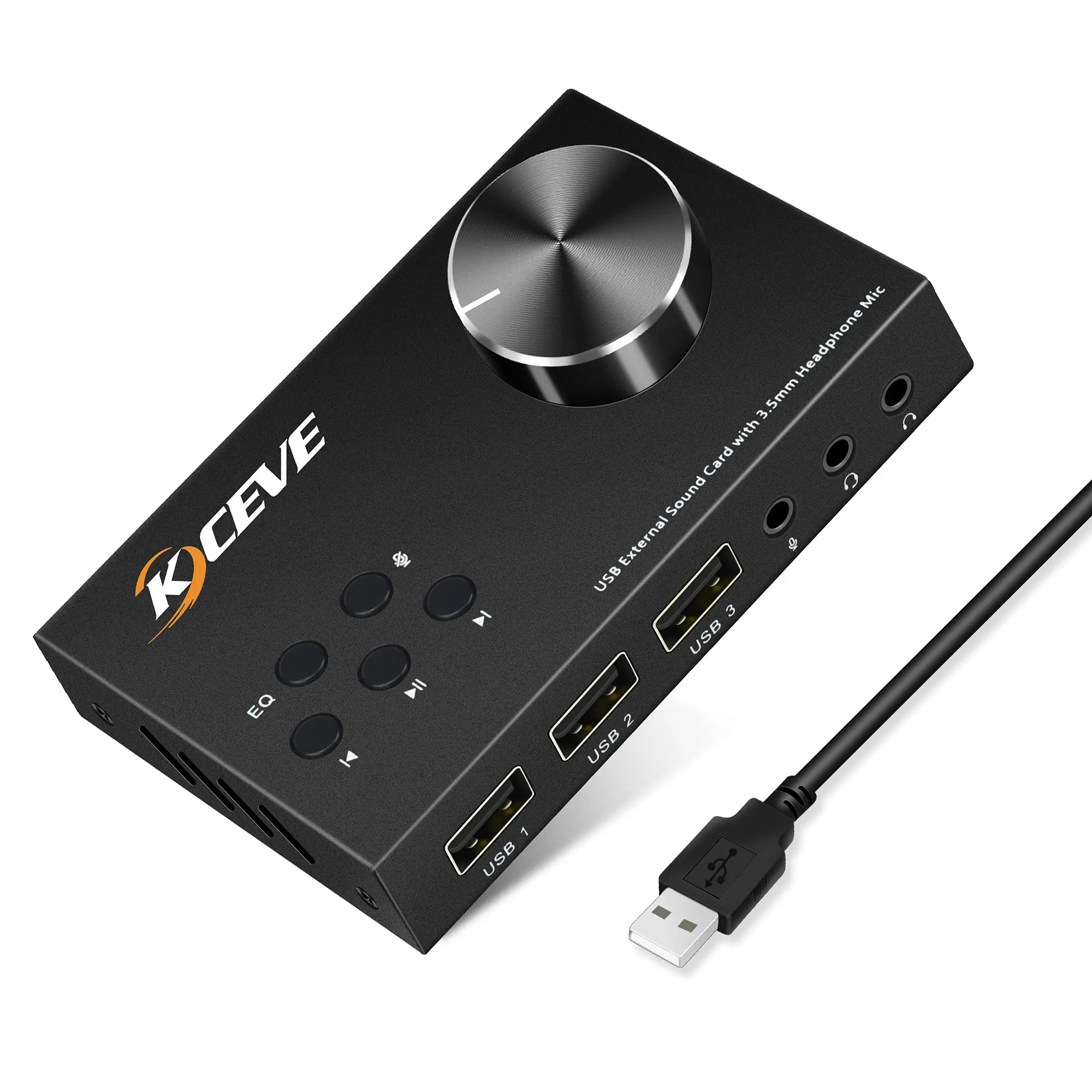 Scheda audio esterna USB con interfaccia microfono per cuffie da 3,5 mm Controllo volume Adattatore audio scheda audio esterna T10