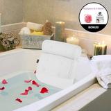 YOHOME Best Gifts 2023 Christmas White Bath Tub Home Spa Massage Cushion Neck & Back Rest with Suction Cup Home Decor