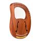 Uteam 16-String Wooden Harp WH-16 Solid Wood Instrument with Metal Strings Carry Bag Cleaning Cloth Tuning Wrench Extra Strings MusicBook