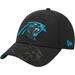 Men's New Era Black Carolina Panthers Top Visor 9FORTY Adjustable Hat