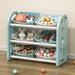 Kids Toy Storage Organizer with 6 Bins, Multi-functional Nursery Organizer Kids Furniture Set Toy