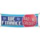 Outdoor Banners - Auto Sales Banner - We Finance Bad Creditâ€� 10 Ounces Vinyl Banner With Grommets For Hanging Car Dealer Banner (2 Feet By 6 Feet)