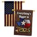 BD-SS-HP-108067-IP-BOAA-D-US12-BD 28 x 40 in. Impressions Decorative Vertical Double Sided USA Vintage Texas Americana States Applique House Flags - Pack of 2