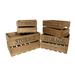 Rattan Wooden Storage Crate 4 Piece Set