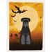 Halloween Standard Schnauzer Black Flag Canvas House Size