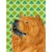 Chow Chow St. Patricks Day Shamrock Portrait Flag Canvas House Size