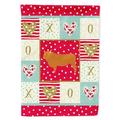 28 x 0.01 x 40 in. Highland Cow Love Flag Canvas House Size
