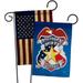 BD-MI-GP-108030-IP-BOAA-D-US05-BD 13 x 18.5 in. Military Impressions Decorative Vertical Double Sided USA Vintage Police Americana Applique Garden Flags - Pack of 2