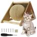 Kyoffiie Cat Scratching Ball Interactive Cat Scratcher Pad Toy Rotatable Ball Pet Scratching Stand Toy Natural Sisal Kitten Rabbit Grinding Claw Scratching Board for Cat Pet Animal Playing