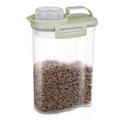 Pet Food Storage Container Airtight Dog Food Container Cat Food Bin with Lid Handle Pour Spout Measuring Swivel Cup BPA-Free Dry Food Dispenser 2.5L (Green)