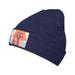 ZICANCN Angel Kawaii Girl Love Knit Beanie Hat Winter Cap Soft Warm Classic Hats for Men Women Navy Blue