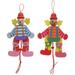 NUOLUX 2Pcs Marionettes Puppet Pull String Clown Kids Marionette Toy Clown Marionettes Puppet Wood Clown Toy