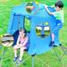 Kids Climbing Dome with Canopy and Playmat 10 ft Jungle Gym Geometric Playground Dome Climber Play Center for Outdoor Supporting 1000 LBS