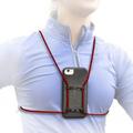 Rooster Wrap Red - Retractable Cell Phone Holder - Mobile Phone Chest Mount - Universal Cell Phone Accessory - Smart Phone Harness - Body Lanyard