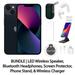 Restored Apple iPhone 13 256GB Midnight Fully Unlocked with LED Wireless Speaker Bluetooth Headphones Screen Protector Wireless Charger & Phone Stand (Refurbished)