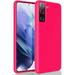 ZUSLAB Nano Silicone Compatible with Samsung Galaxy S21+ / S21 Plus 5G Case Liquid Silicone Rubber Shockproof Soft Full Protection Case - Hot Pink