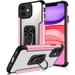 WWW Case for iPhone 11 (6.1 2019) with Built-in 360Â° Rotating Ring Kickstand Fit Magnetic Car Mount and Clear Back Cover Case for iPhone 11 Rose Gold