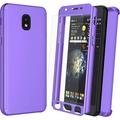 NJJEX Case for Samsung Galaxy J7 Refine/J7 2018/J7 Star/J7 V 2nd/J7 Aura/J7 Top/J7 Crown/J7 Eon/J7 Aero W/[Tempered Glass Screen Protector] [N360] Full Body Hard Slim Phone Cover [Purple]