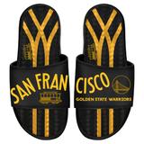 Men's ISlide Black Golden State Warriors 2023/24 City Edition Gel Slide Sandals