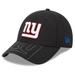 Men's New Era Black York Giants Top Visor 9FORTY Adjustable Hat