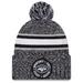 Men's New Era Heather Black York Jets 2023 Inspire Change Cuffed Knit Hat With Pom