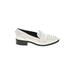 Circus by Sam Edelman Flats: Slip-on Chunky Heel Casual White Shoes - Women's Size 9 - Almond Toe
