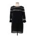 Rebecca Taylor Casual Dress - Mini Crew Neck 3/4 sleeves: Black Dresses - Women's Size 10