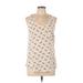 Joie Sleeveless Top Ivory Scoop Neck Tops - Women's Size Large