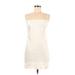 Polly Casual Dress - Shift Square Sleeveless: Ivory Solid Dresses - Women's Size 6