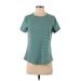 Under Armour Active T-Shirt: Teal Print Activewear - Women's Size Small